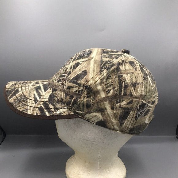 Ducks Unlimited Camo Hat Adjustable Cap DU Leader 2014 Mossy Oak Blades Mens EUC - Picture 4 of 6